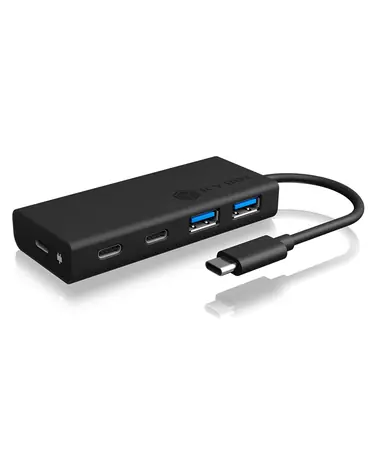 Icy Box IB-HUB1426-CPD černá / USB-C rozbočovač / 2x USB 3.0 A / 2x USB 3.0 C