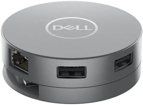 DELL DA305 šedá / Replikátor portů / připojení přes USB typ C & HDMI & DisplayPort & RJ-45 & 2x USB 3.1 & USB-C