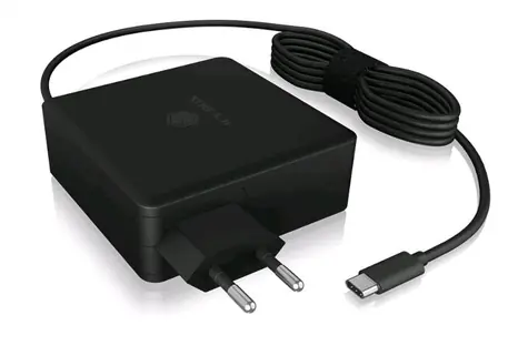 Icy Box IB-PS101-PD černá / USB-A nabíječka / 1x USB-A / + USB-C kabel 1.8m 