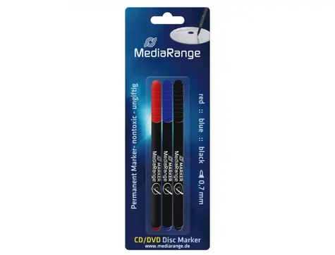 MediaRange MR701 popisovače na CD/DVD / 3 barvy 