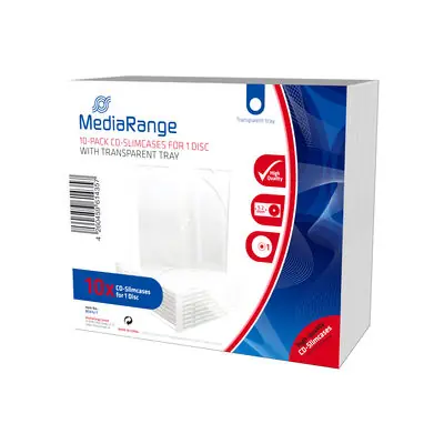 MediaRange BOX32-T obal na CD/DVD čirá / 10ks 