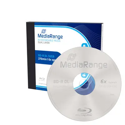 MediaRange MR506 Bluray 50GB 1ks BD-R JewelCase 6x Double Layer