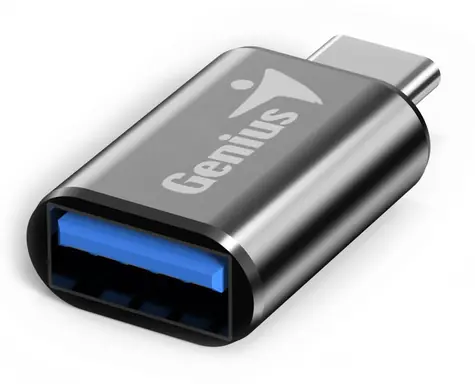GENIUS ACC-C2A redukce z USB-C M na USB-A  F šedá