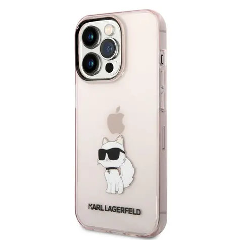 Karl Lagerfeld IML Choupette NFT Zadní Kryt pro Apple iPhone 14 Pro růžová