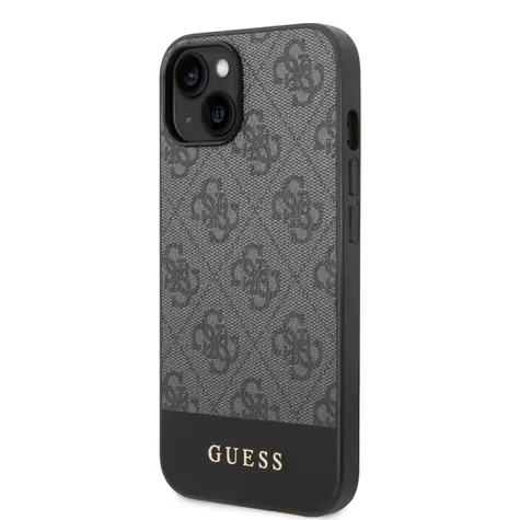 GUESS 4G Stripe Zadní Kryt pro Apple iPhone 14 Plus šedá