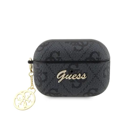 GUESS 4G Script Heart PC/PU Pouzdro pro Apple Airpods Pro 2 černá