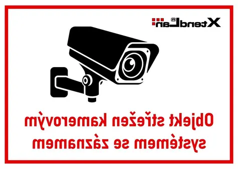 XtendLan Bezpečnostní tabulka zrcadlový tisk 140x100mm