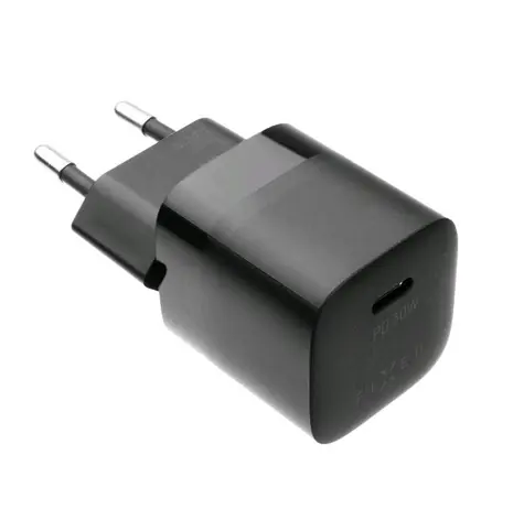 FIXED Mini Set síťové nabíječky s USB-C výstupem a USB-C/USB-C kabelu 30W 1m černá