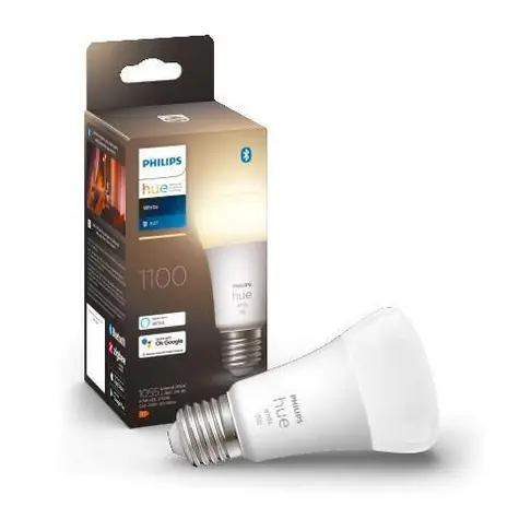 Philips Hue LED žárovka E27 9.5W teplá bílá / chytrá LED žárovka / 1100 lm / 2700 K / stmívatelná