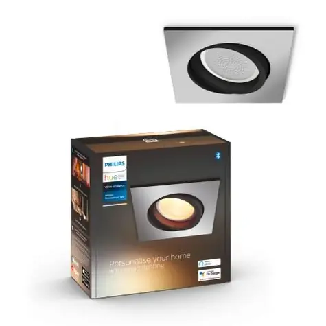 Philips Hue WA Milliskin podhledové LED svítidlo hranaté 1xGU10 5W / 350lm / 2200-6500K / IP20 
