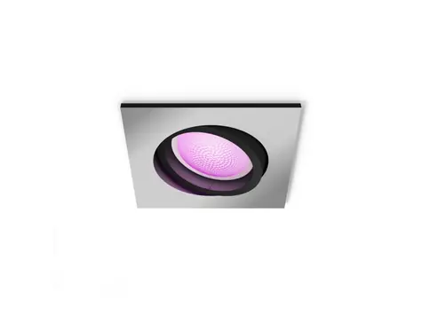 Philips Hue WACA Centura podhledové LED svítidlo hranaté GU10 5.7W hliník / 350lm / 2000-6500K / RGB / IP20