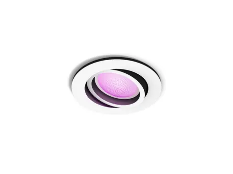 Philips Hue WACA Centura podhledové LED svítidlo kulaté GU10 5.7W hliník / 350lm / 2000-6500K / RGB / IP20