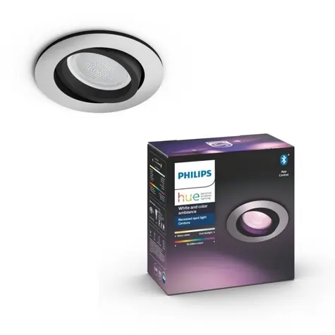 Philips Hue WA Milliskin zápustné LED svítidlo hranaté GU10 1x5W hliník / 350lm / 2200-6500K / IP20 