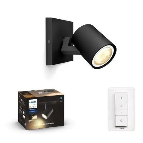 Philips Hue WA Runner bodové LED svítidlo GU10 5W černá / 350lm / 2200-6500K / IP20 / ovladač