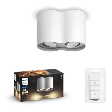 Philips Hue WA Pillar bodové LED svítidlo GU10 2x5W bílá / 350lm / 2200-6500K / IP20 / ovladač