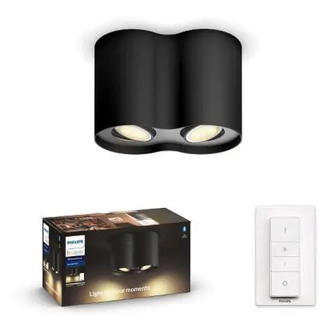 Philips Hue WA Runner bodové LED svítidlo GU10 2x5W černá / 350lm / 2200-6500K / IP20 / ovladač