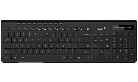 GENIUS Slimstar 7230 černá / Bezdrátová klávesnice / 2.4GHz / CZ+SK layout