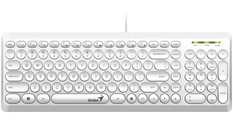 GENIUS Slimstar Q200 bílá / Drátová / USB / CZ+SK layout