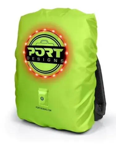 PORT DESIGNS BE VISIBL univerzální pláštěnka na batoh s LED osvětlením / pro batohy do 25L/15.6