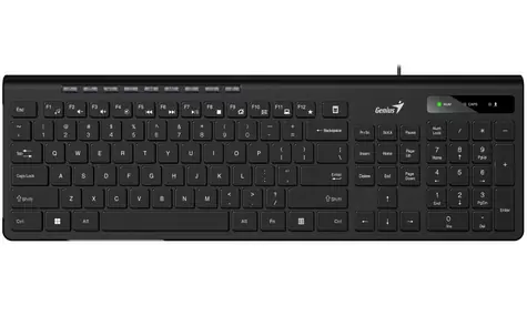 Genius Slimstar 230 II černá / Klávesnice / USB / CZ+SK layout / 1.5 m