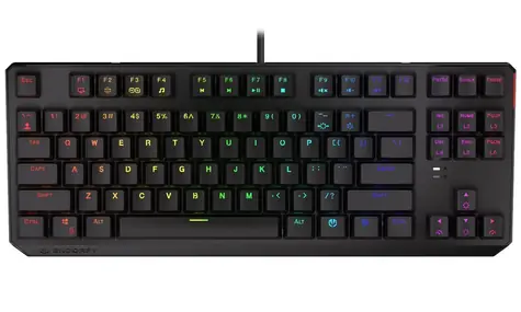 Endorfy Thock TKL Red černá / Herní klávesnice / mechanická / TKL / Kailh Red / US layout / 1.8m