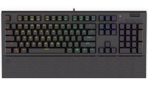 Endorfy Omnis Blue černá / Herní klávesnice / mechanická / Kailh Blue / RGB / US layout / 1.8m