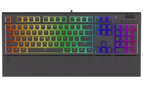 Endorfy Omnis Pudding Red černá / Herní klávesnice / mechanická / Kailh Red / RGB / US layout / 1.8m