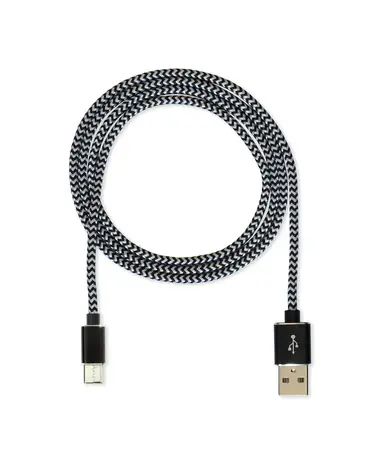 CUBE1 Datový kabel USB-A - USB-C 1m nylon černá / USB-A (M) / USB-C (M)