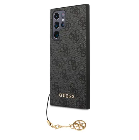 GUESS 4G Charms Zadní Kryt pro Samsung Galaxy S23 Ultra šedá