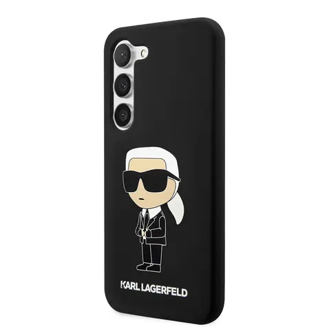 Karl Lagerfeld Liquid Silicone Ikonik NFT Zadní Kryt pro Samsung Galaxy S23+ černá