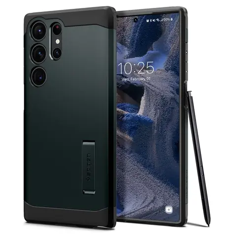 Spigen Tough Armor ochranný kryt pro Samsung Galaxy S23 Ultra zelená
