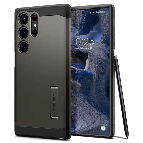 Spigen Tough Armor ochranný kryt pro Samsung Galaxy S23 Ultra gunmetal