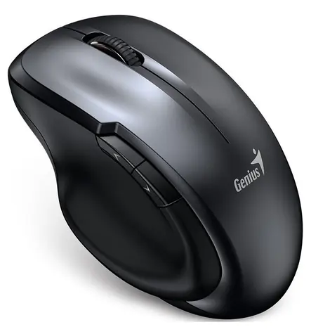 Genius Ergo 8200S šedá / 1200 dpi / Blue-Eye senzor / bezdrátová / tichá / 5 tlačítek