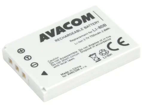 AVACOM Náhradní baterie Olympus LI-80B / Li-Ion / 3.7V / 750mAh / 2.8Wh