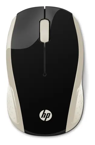 HP 200 zlatá  / bezdrátová myš / optická / 1000 dpi / USB