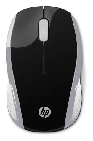 HP 200 stříbrná  / bezdrátová myš / optická / 1000 dpi / USB