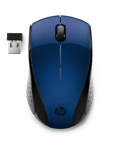 HP 220 modrá  / bezdrátová myš / optická / 1600 dpi / USB