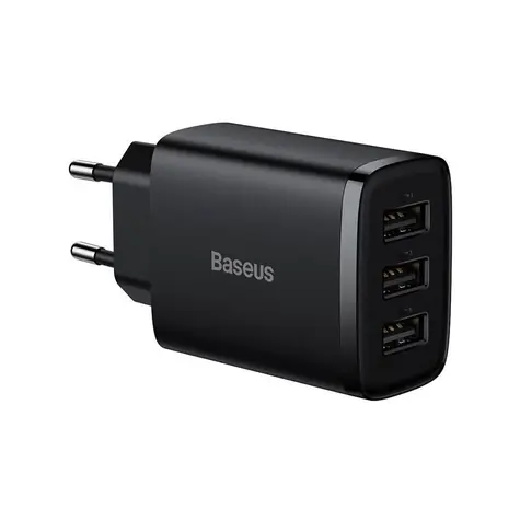 Baseus CCXJ020101 Compact Nabíječka do sítě 3xUSB 17W černá
