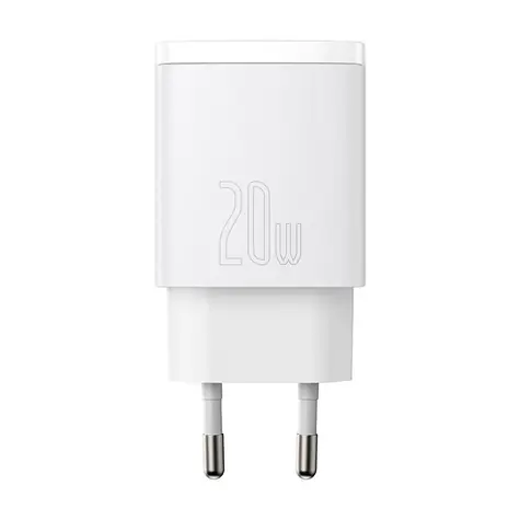 Baseus CCXJ-B02 Compact rychlonabíječka bílá / USB + USB.C / 20W