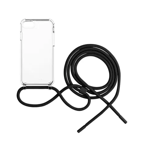 FIXED Pure Neck Pouzdro s černou šňůrkou na krk pro Apple iPhone 7/8/SE (2020/2022)