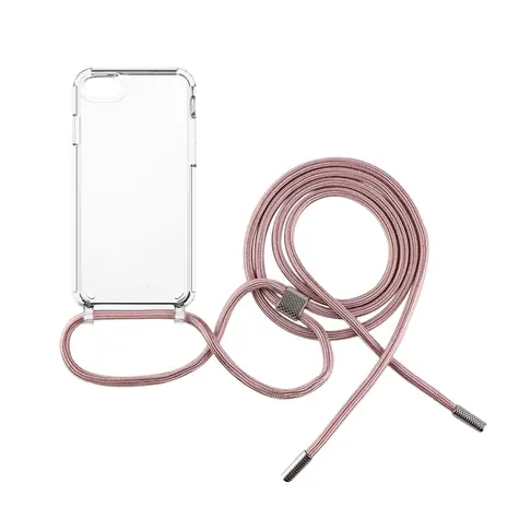 FIXED Pure Neck Pouzdro s růžovou šňůrkou na krk pro Apple iPhone 7/8/SE (2020/2022)