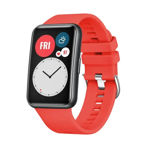 FIXED Silicone Strap Silikonový řemínek pro Huawei Watch FIT červená