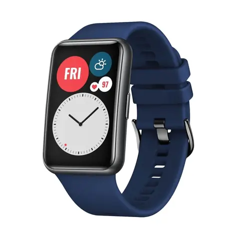 FIXED Silicone Strap Silikonový řemínek pro Huawei Watch FIT modrá