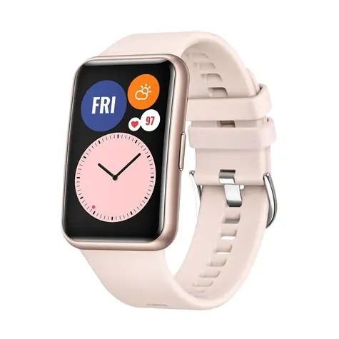 FIXED Silicone Strap Silikonový řemínek pro Huawei Watch FIT růžová / doprodej