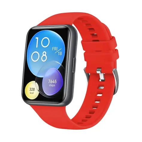 FIXED Silicone Strap Silikonový řemínek pro Huawei Watch FIT2 červená