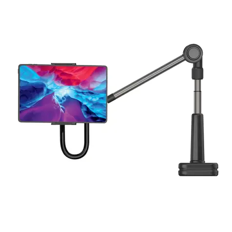 FIXED Relax Univerzální držák na tablet/telefon pro upevnění na stůl s otočným a nastavitelným ramenem černá