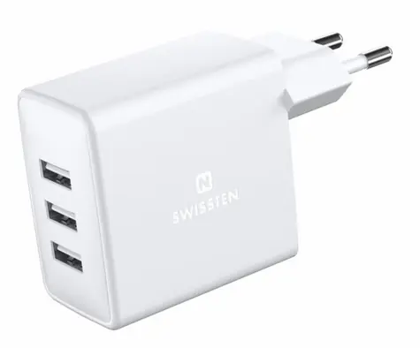 SWISSTEN síťový adaptér Smart IC 2x USB-A bílá / 10W