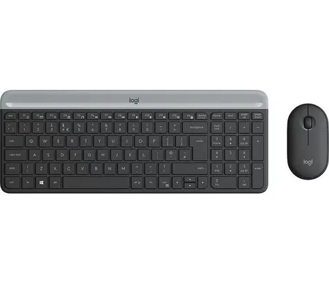Logitech Slim Wireless Combo MK470 SKD šedá / bezdrátová sada klávesnice a myši / SKD verze