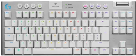 Logitech G915 TKL US Tactile stříbrná / bezdrátová herní klávesnice / Bluetooth / Lightspeed / RGB podsvícení