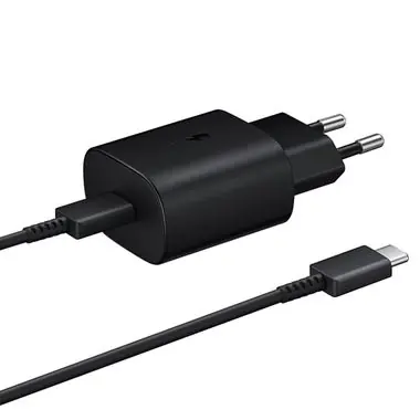 Rozbaleno - SAMSUNG EP-TA800XB Ultra-Fast Charge 25W černá / USB-C / 1m / rozbaleno